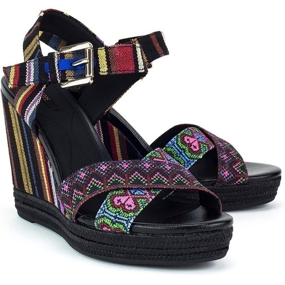Geox Janira Print Canvas Sandals US 10 - Picture 1 of 14